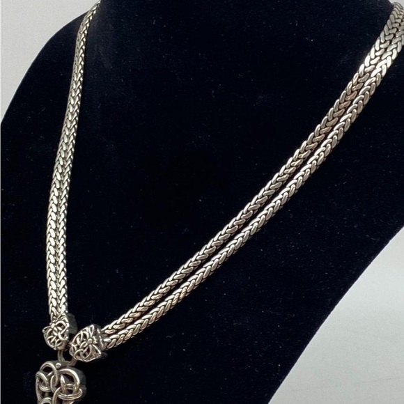 Brighton ❤️ Silver Plated Celtic Heart Knot Necklace With Brighton Bag - Retired - Picture 2 of 7